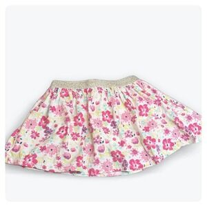 Cynthia Rowley Girls Skirt Floral Gold Glitter Waistband Mix &‎ Match Size M 7 8